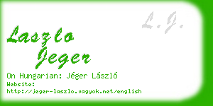laszlo jeger business card