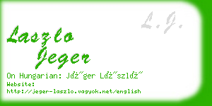 laszlo jeger business card